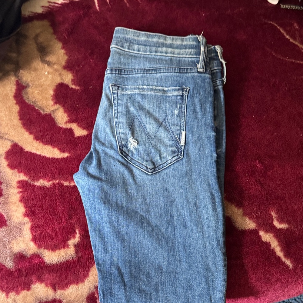 MOTHER Women's Blue Skinny Jeans